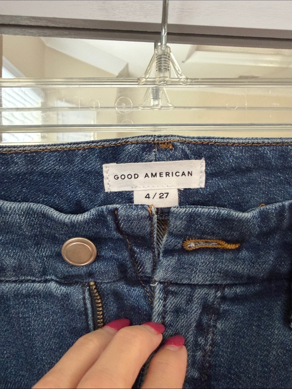 Good American Dark Blue High-Rise Denim Jeans